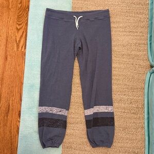 Monrow Vintage Varsity Striped Sweatpants